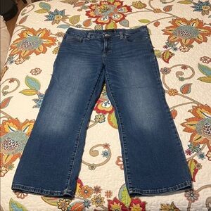 BR Straight Cropped Women's Mid-Blue Jeans